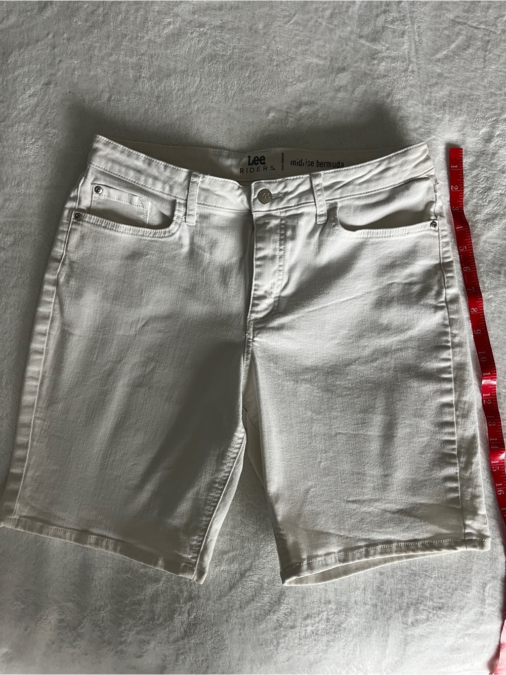 Lee White Women’s Midrise Bermuda Shorts